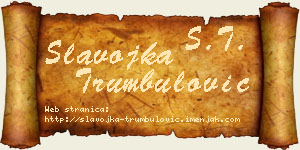 Slavojka Trumbulović vizit kartica